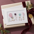 Sea Glass Stem Flowers Greeting Card
