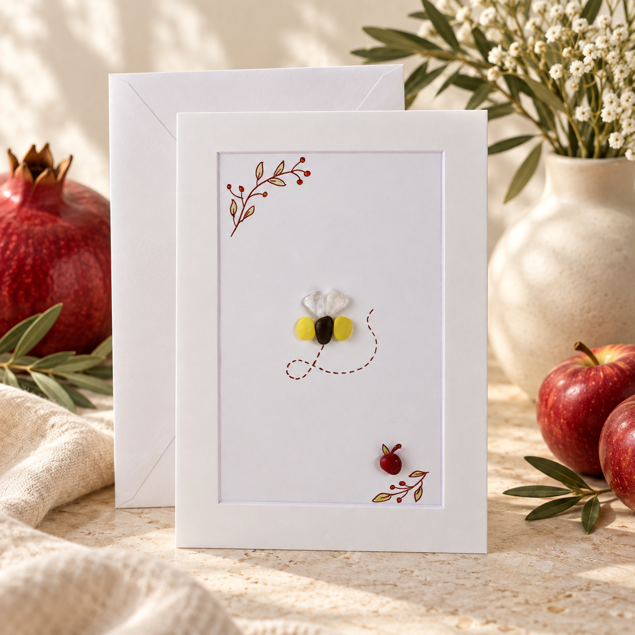 Sea Glass Bee Greeting Card