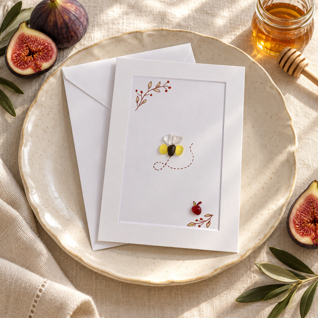 Sea Glass Bee Greeting Card