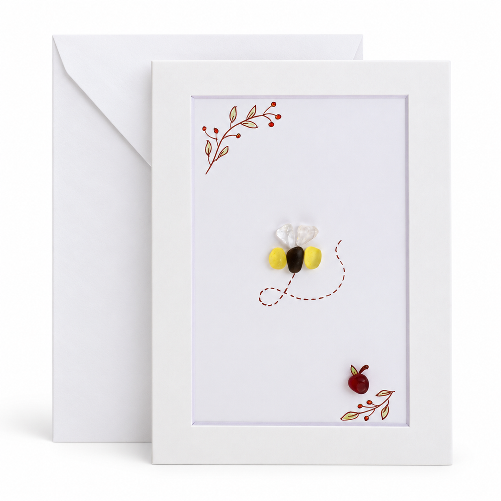 Sea Glass Bee Greeting Card