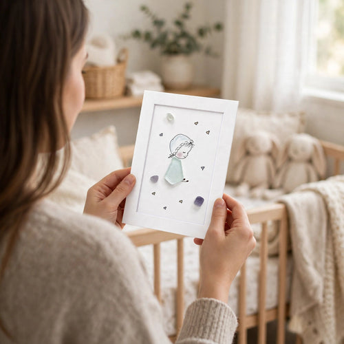 Sea Glass Baby Boy Greeting Card