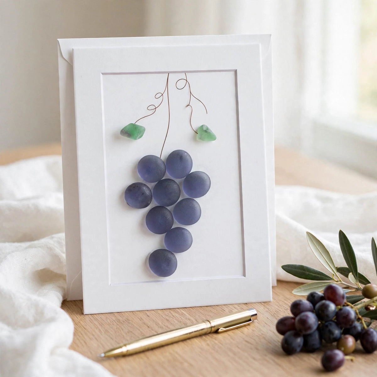 Glass Grape Greeting Card