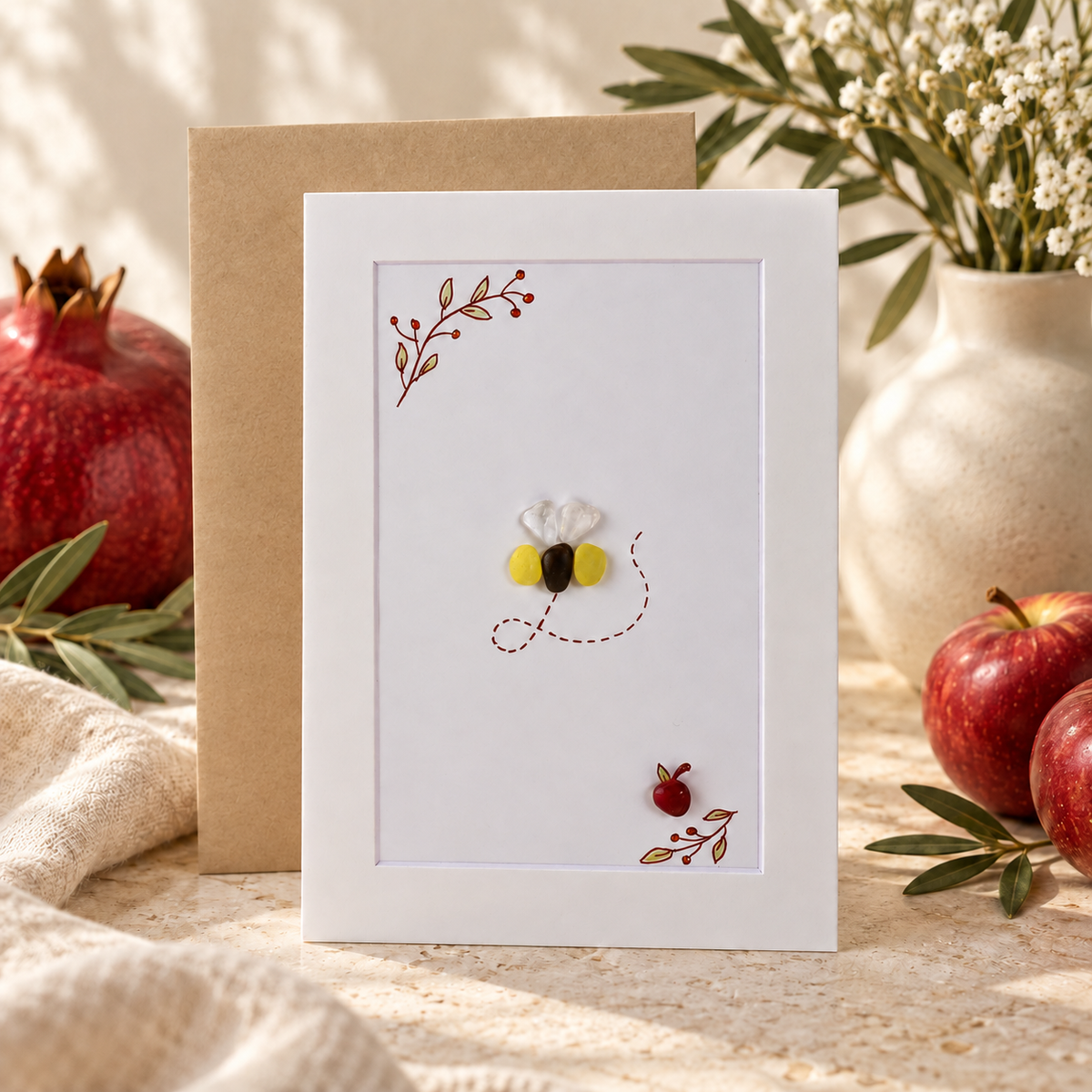 Sea Glass Bee Greeting Card