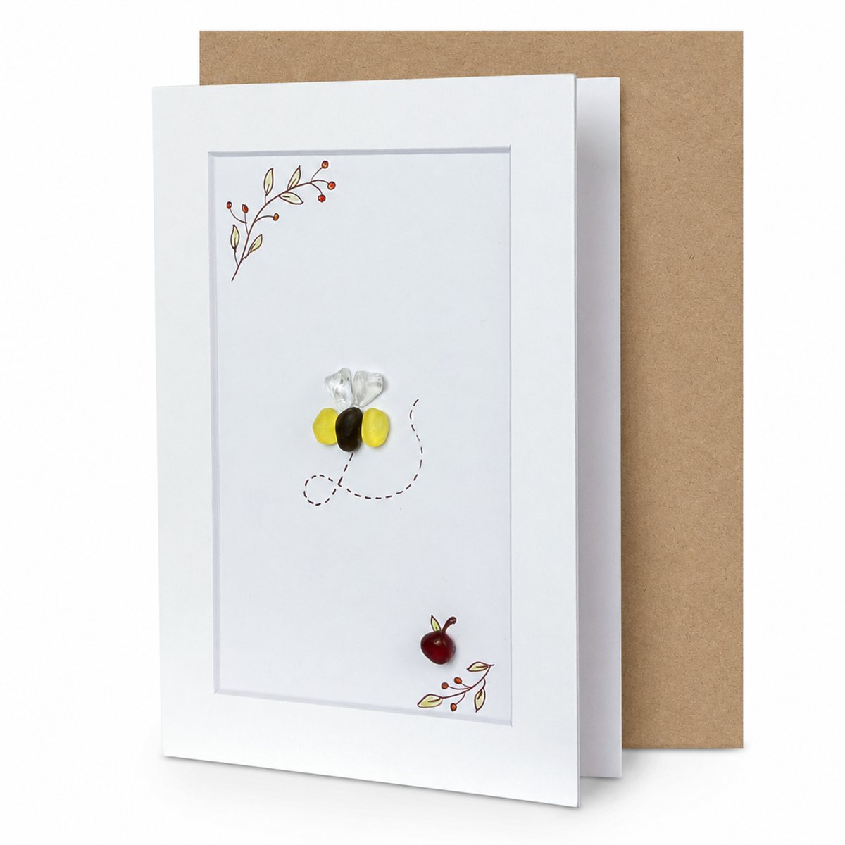 Sea Glass Bee Greeting Card