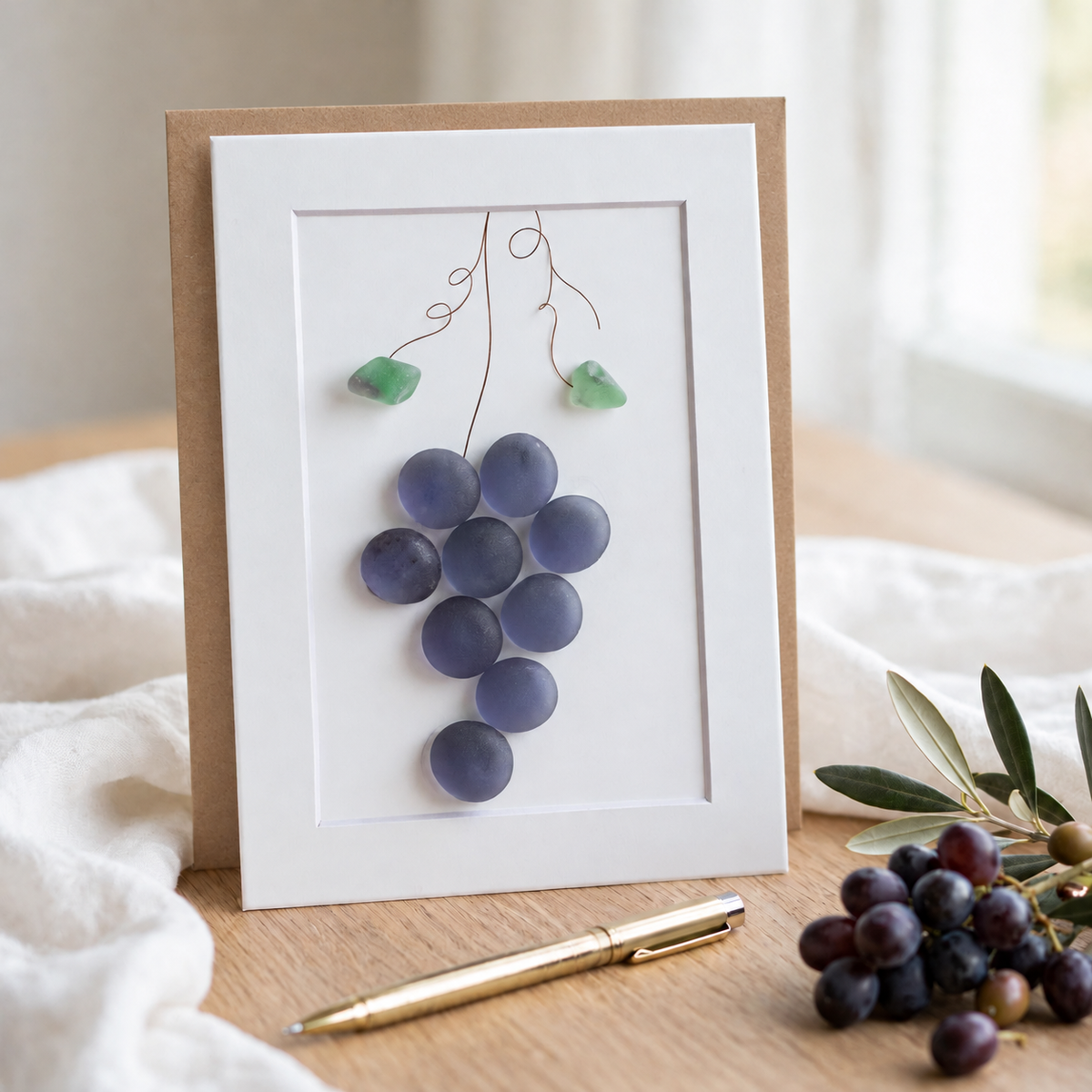 Glass Grape Greeting Card