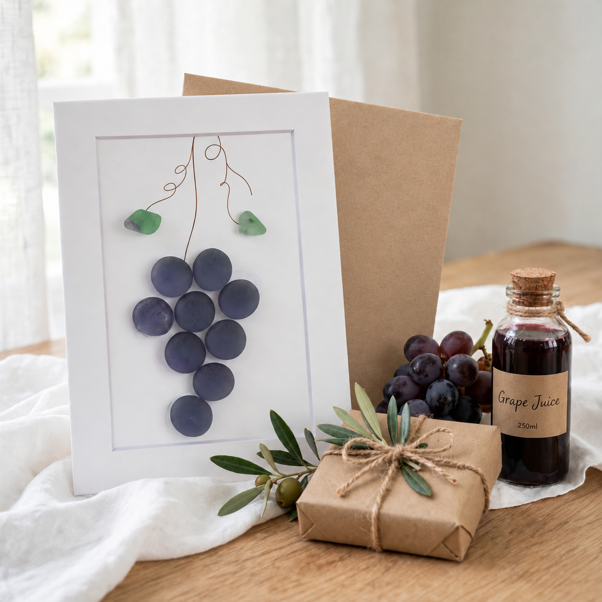 Glass Grape Greeting Card