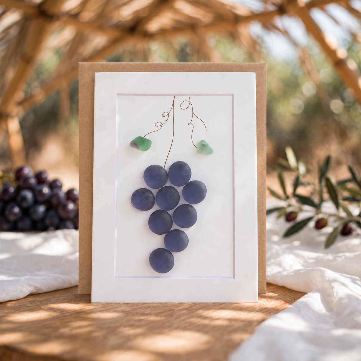 Glass Grape Greeting Card