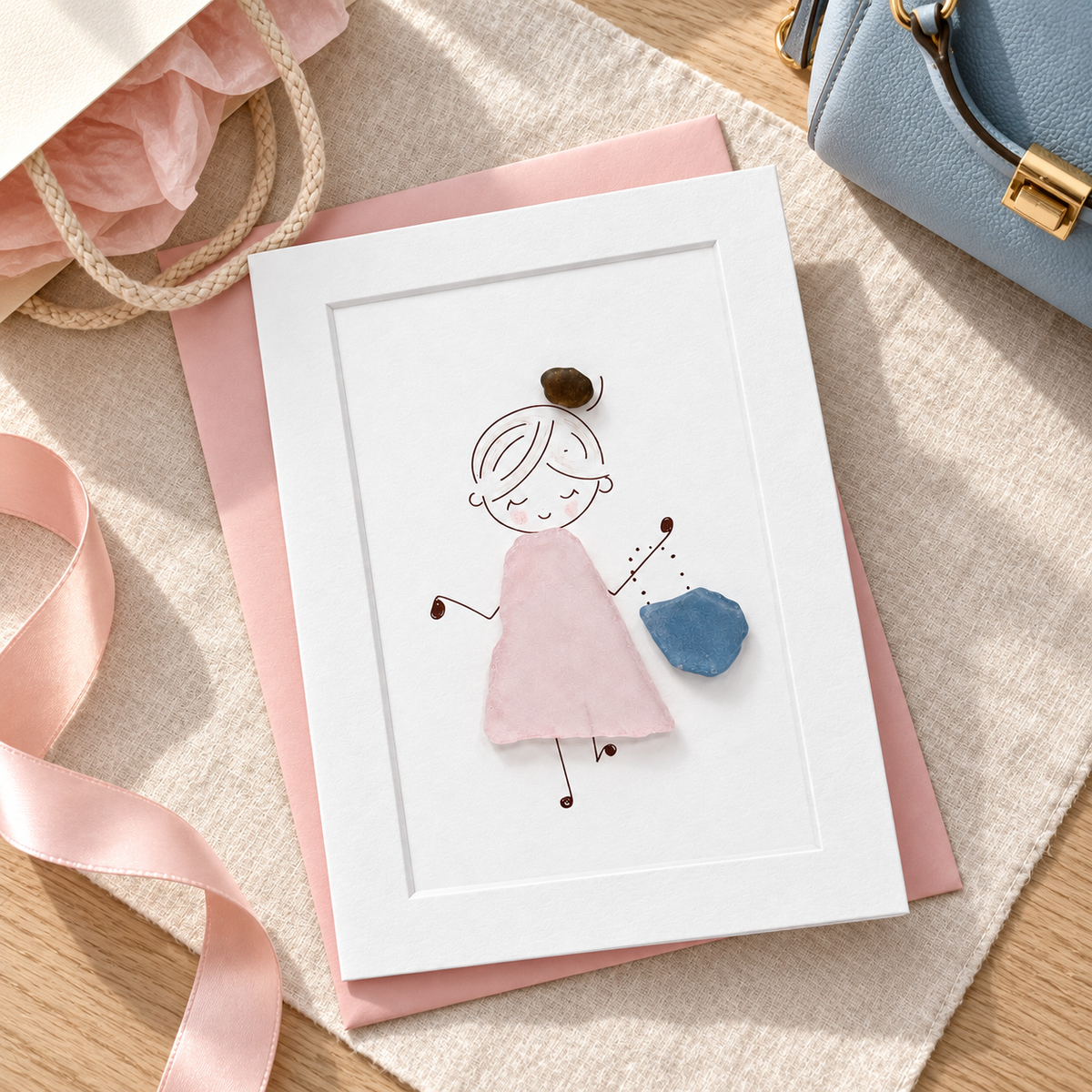 Sea Glass Shopping Greeting Card