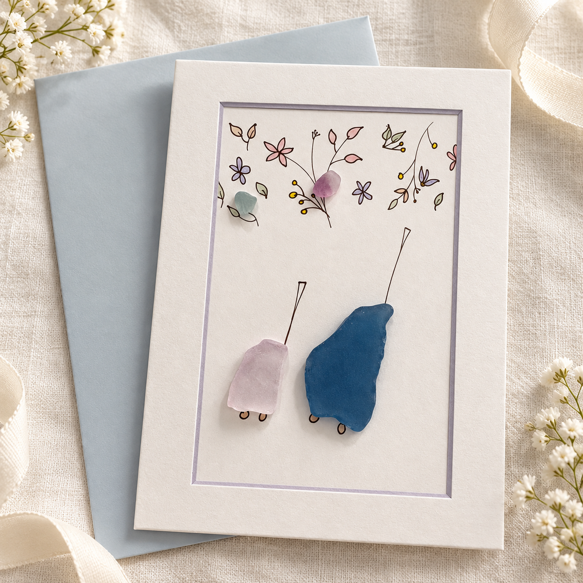 Sea Glass Travel Greeting Card