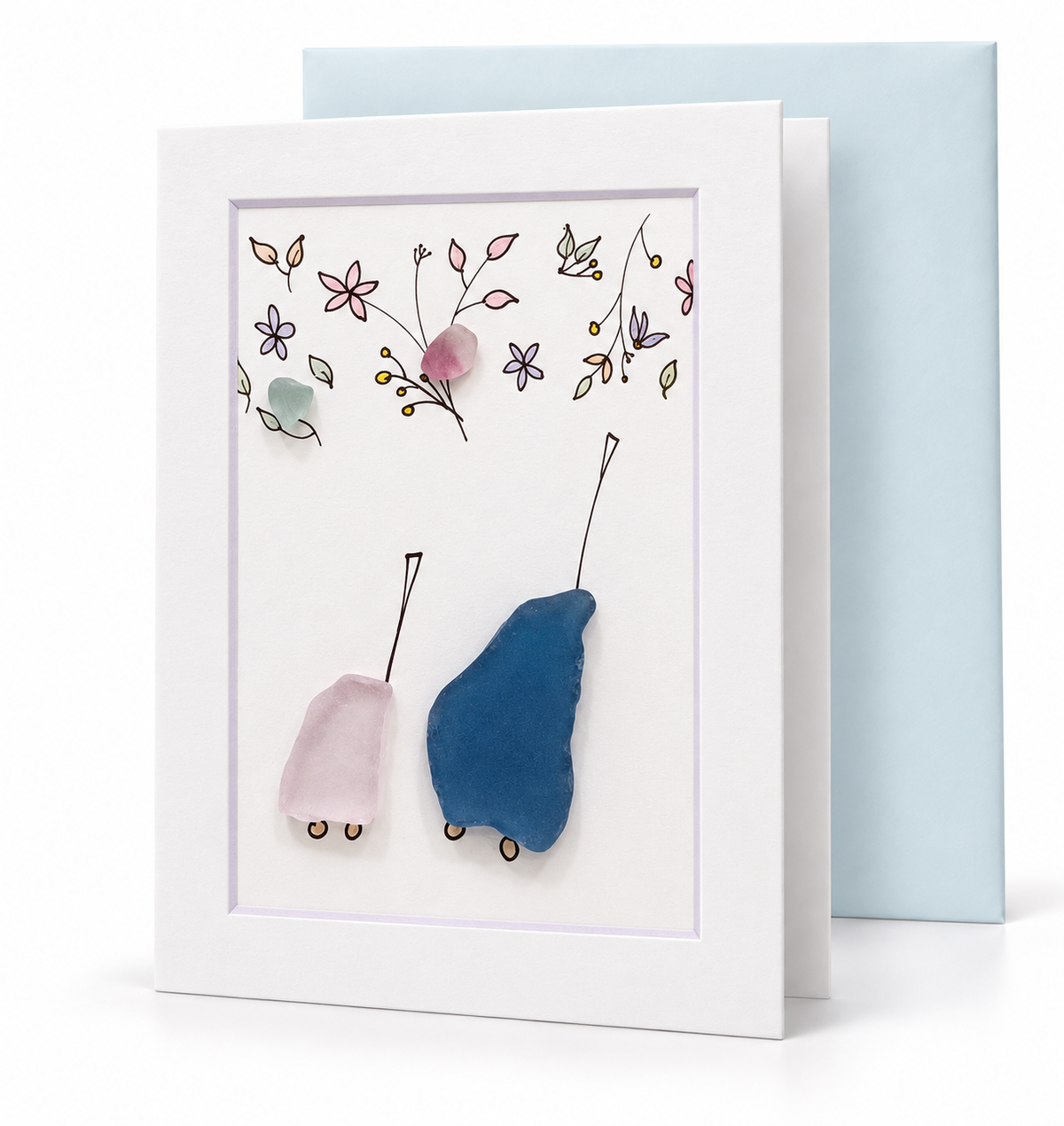 Sea Glass Travel Greeting Card