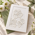 Sea Glass Textured Floral Painting Greeting Card